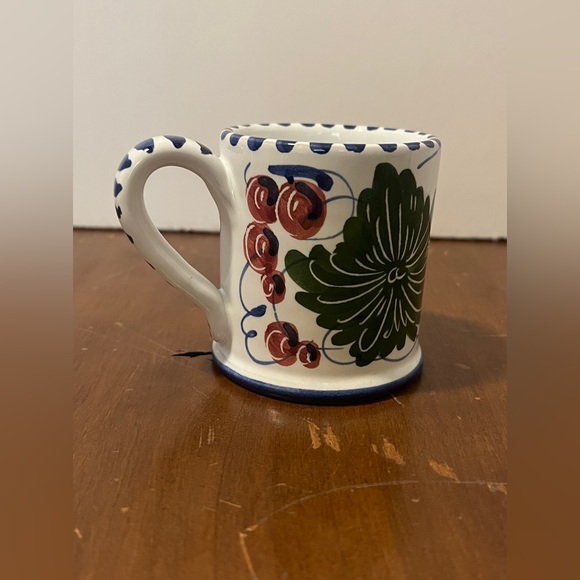 La Vecchia Faenza Pitcher & Creamer Set. Handpainted In Italy. Grapes & Flowers - Picture 11 of 14